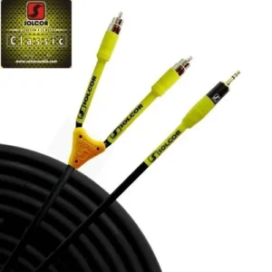 Cable inserto Solcor PL3.5 TRS a 2 RCA de 1 m