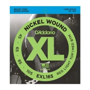 Encordado bajo eléctrico D'Addario EXL165 níquel 45-105