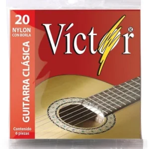 Encordado guitarra clásica Víctor 20 nylon negro con borla